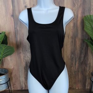 SHEIN Curve Lightweight Classic Black Scoop Neck Bodysuit 0XL             K116